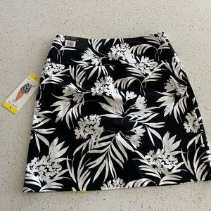 Black and white tennis skirt